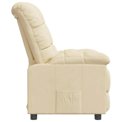 Fauteuil verstelbaar stof crèmekleurig