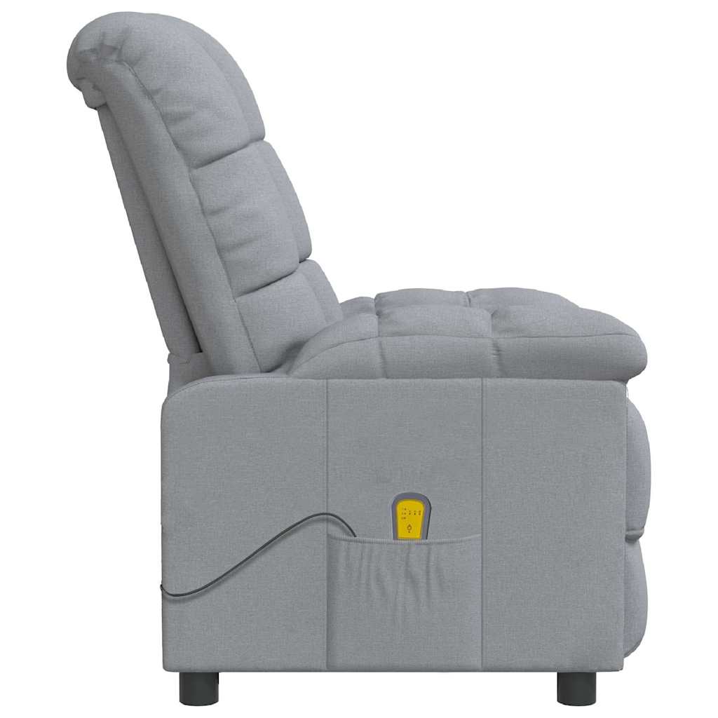 Massagestoel stof lichtgrijs