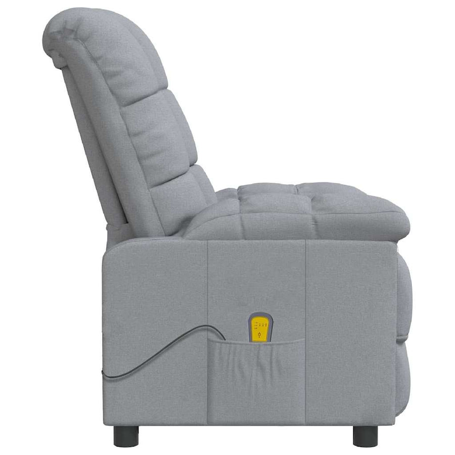 Massagestoel stof lichtgrijs