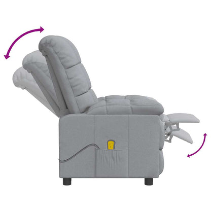 Massagestoel stof lichtgrijs