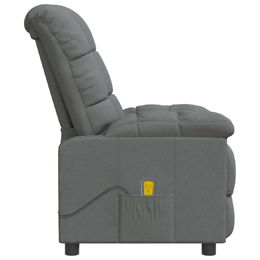 Massagestoel stof donkergrijs