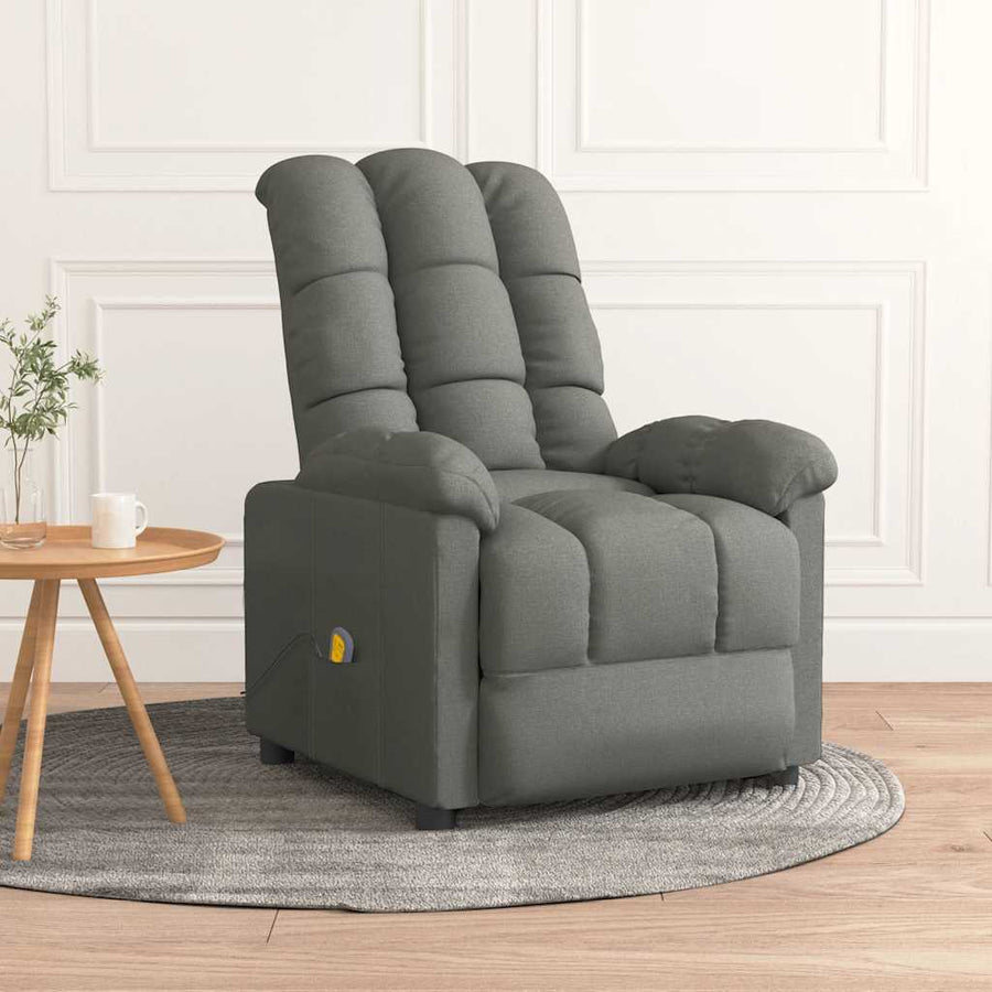 Massagestoel stof donkergrijs