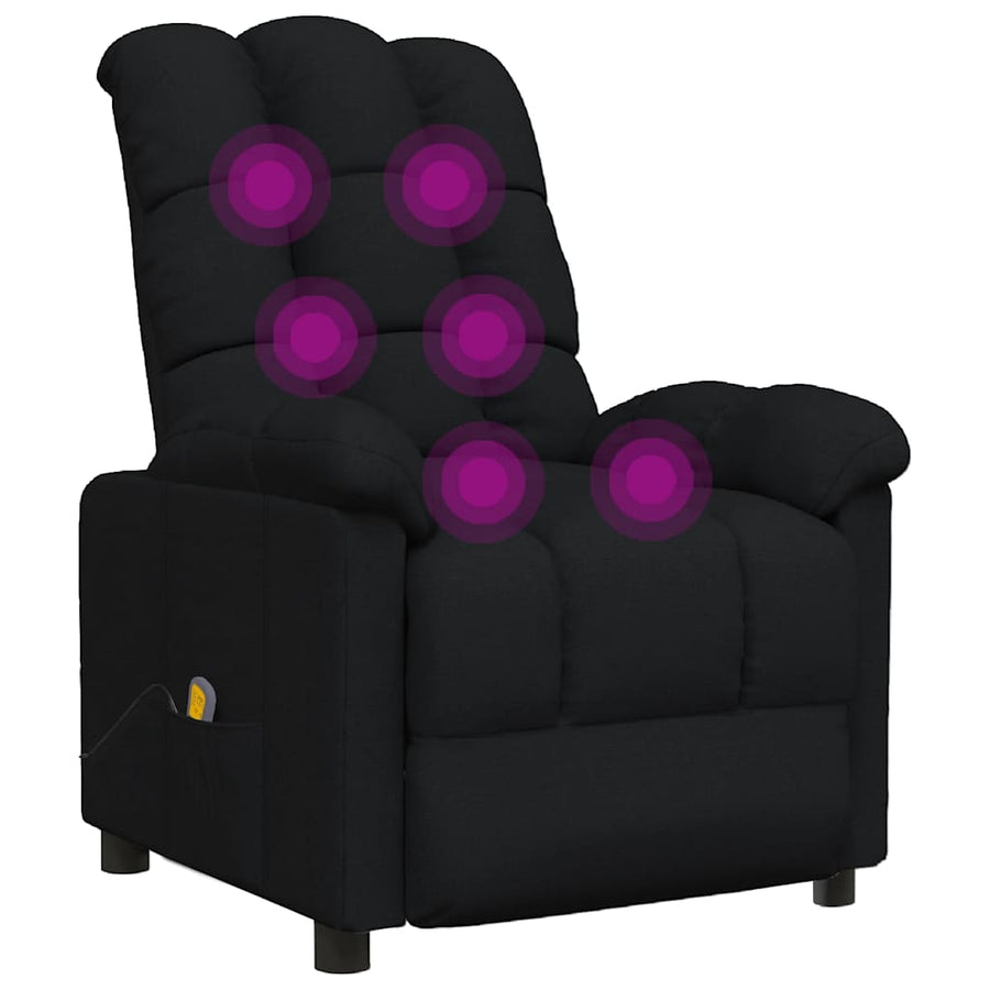 Massagestoel stof zwart