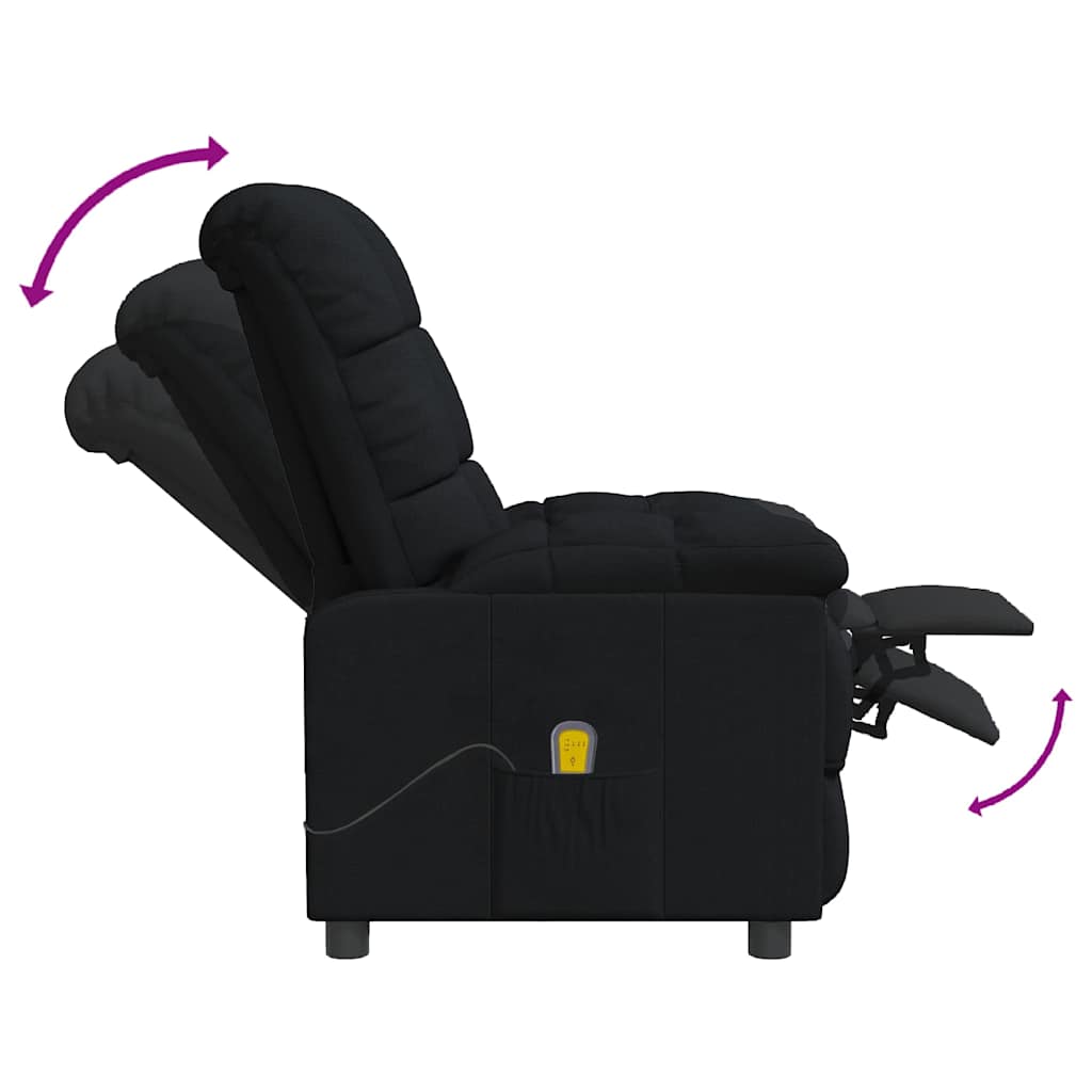 Massagestoel stof zwart
