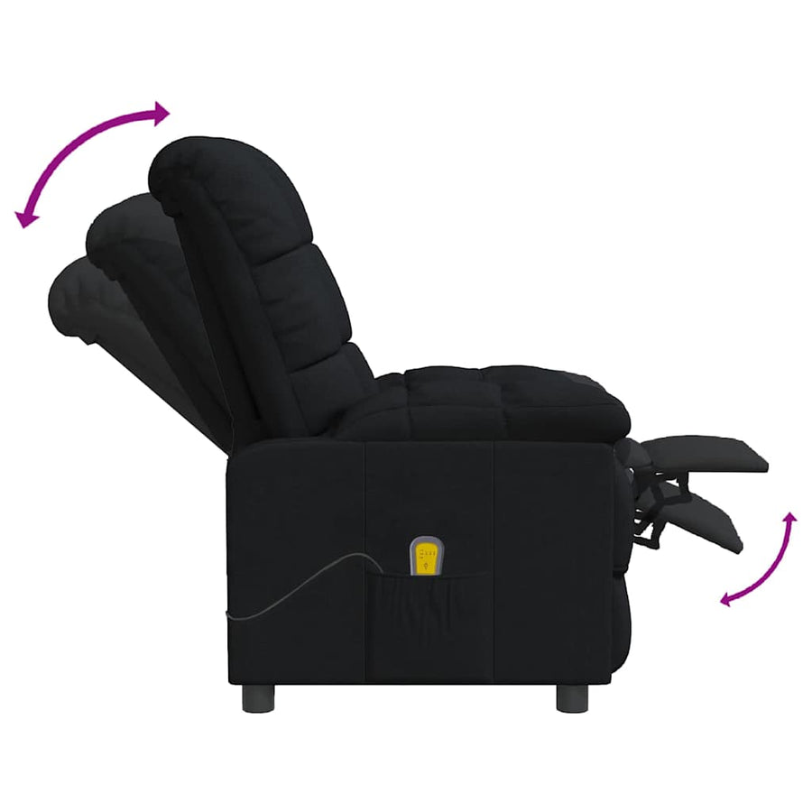 Massagestoel stof zwart