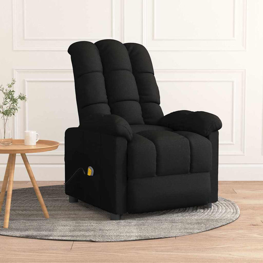 Massagestoel stof zwart