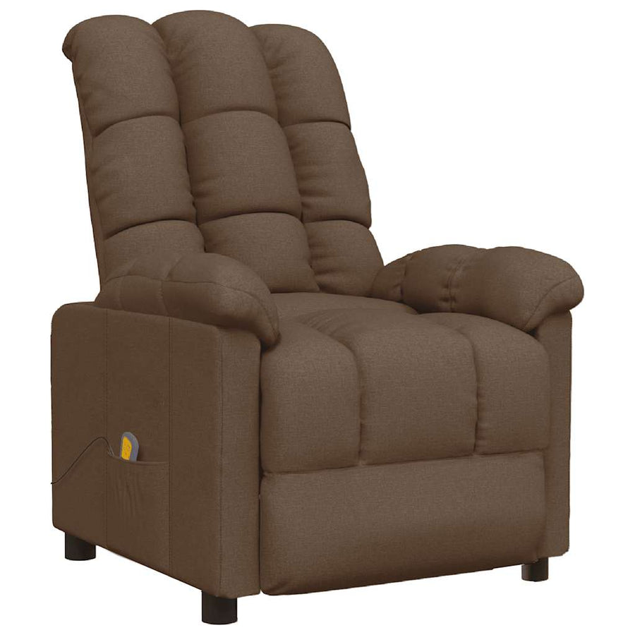 Massagestoel stof bruin