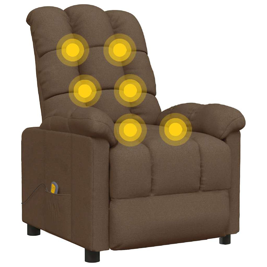 Massagestoel stof bruin
