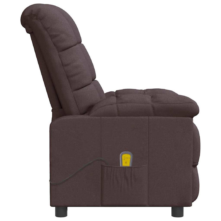 Massagestoel stof donkerbruin