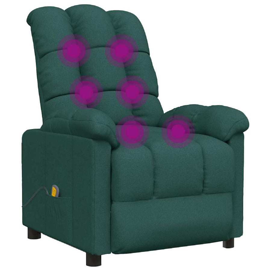 Massagestoel stof donkergroen