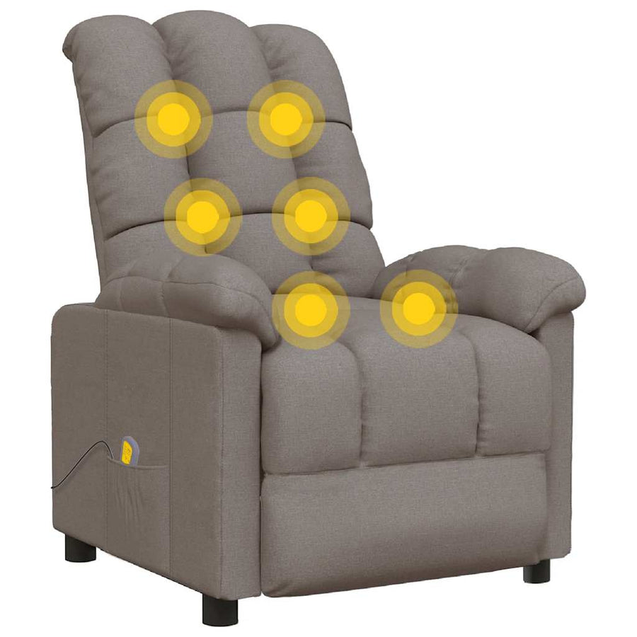 Massagestoel stof taupe