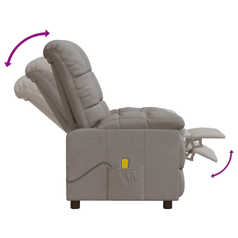 Massagestoel stof taupe