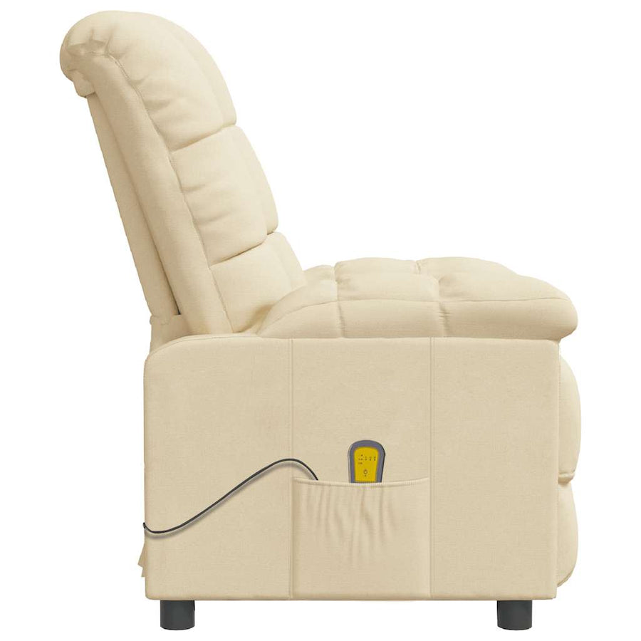 Massagestoel stof crèmekleurig