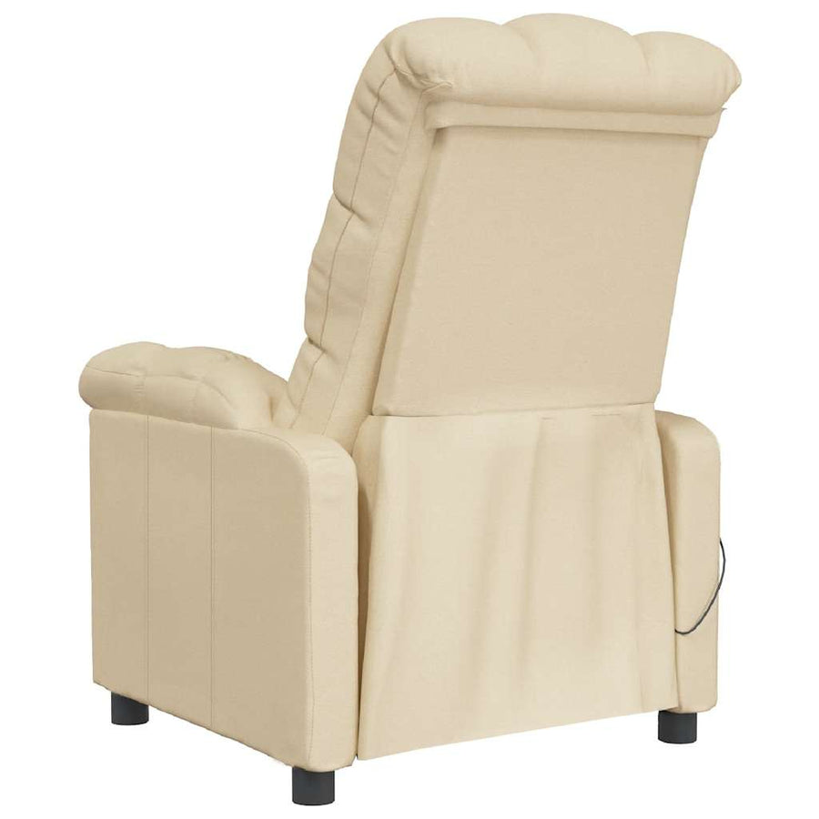 Massagestoel stof crèmekleurig