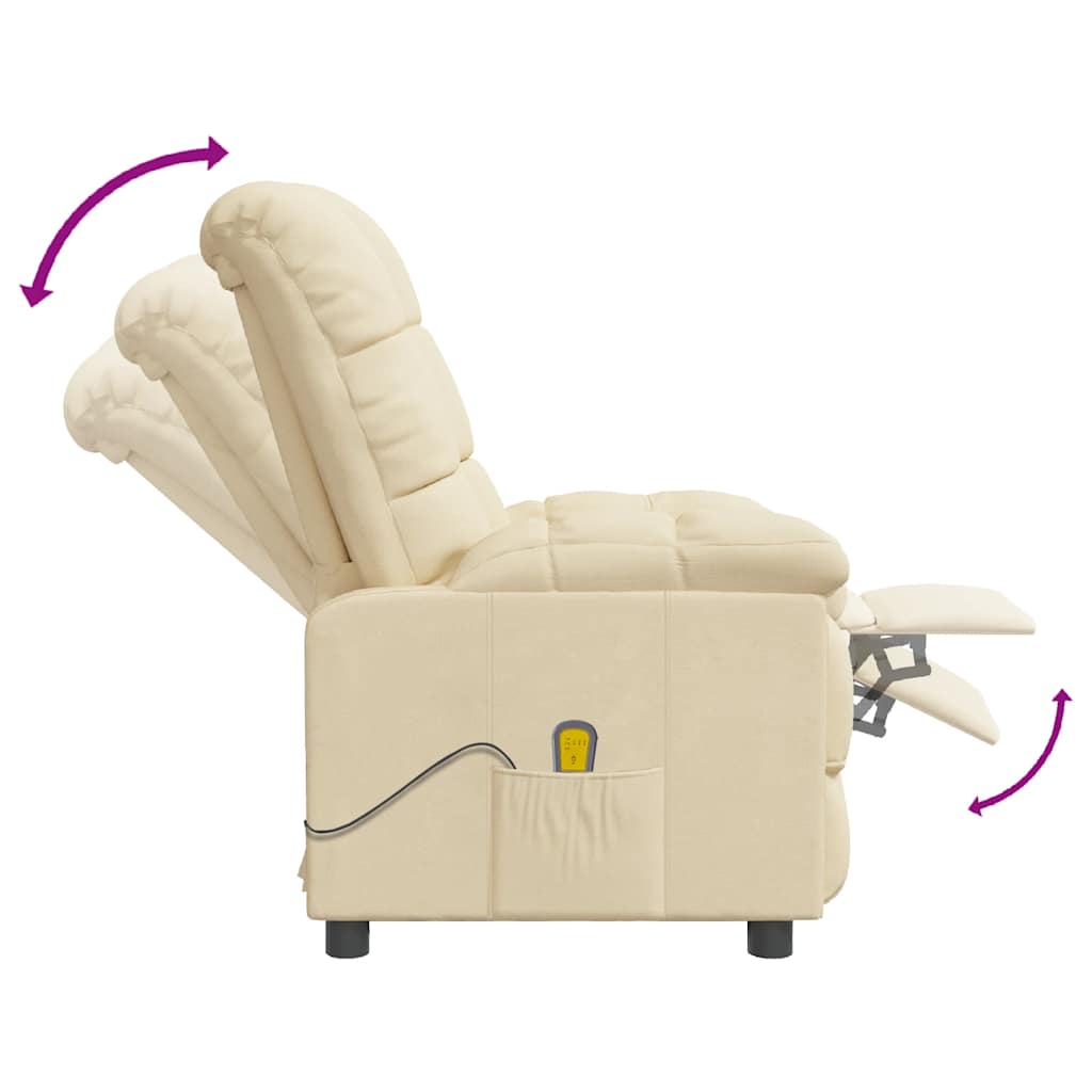 Massagestoel stof crèmekleurig