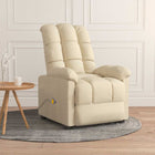 Massagestoel stof crèmekleurig 74x99x102 cm