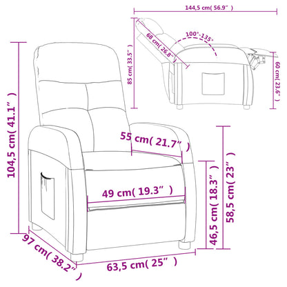 Fauteuil Verstelbaar Stof Taupe 1
