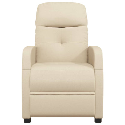 Fauteuil verstelbaar stof crèmekleurig