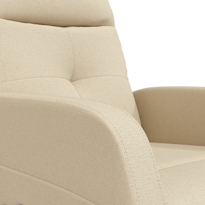 Fauteuil verstelbaar stof crèmekleurig