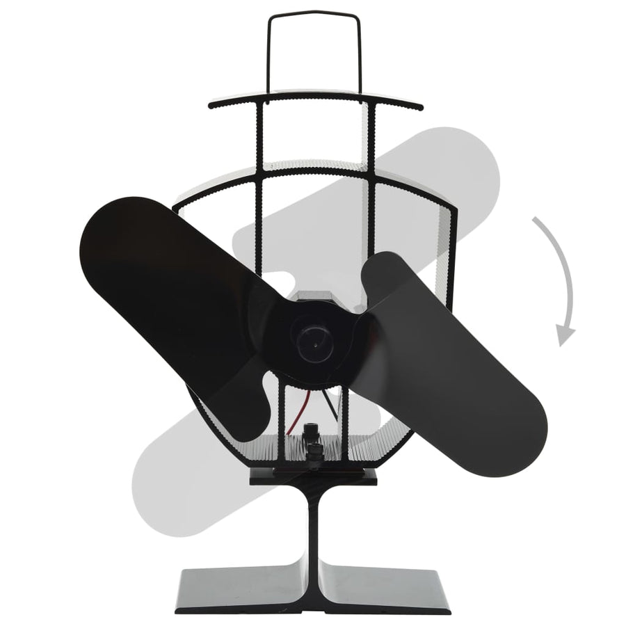 Kachelventilator Met 2 Vinnen Zwart 21 x 10,5 x 22,5 cm (2 vinnen)