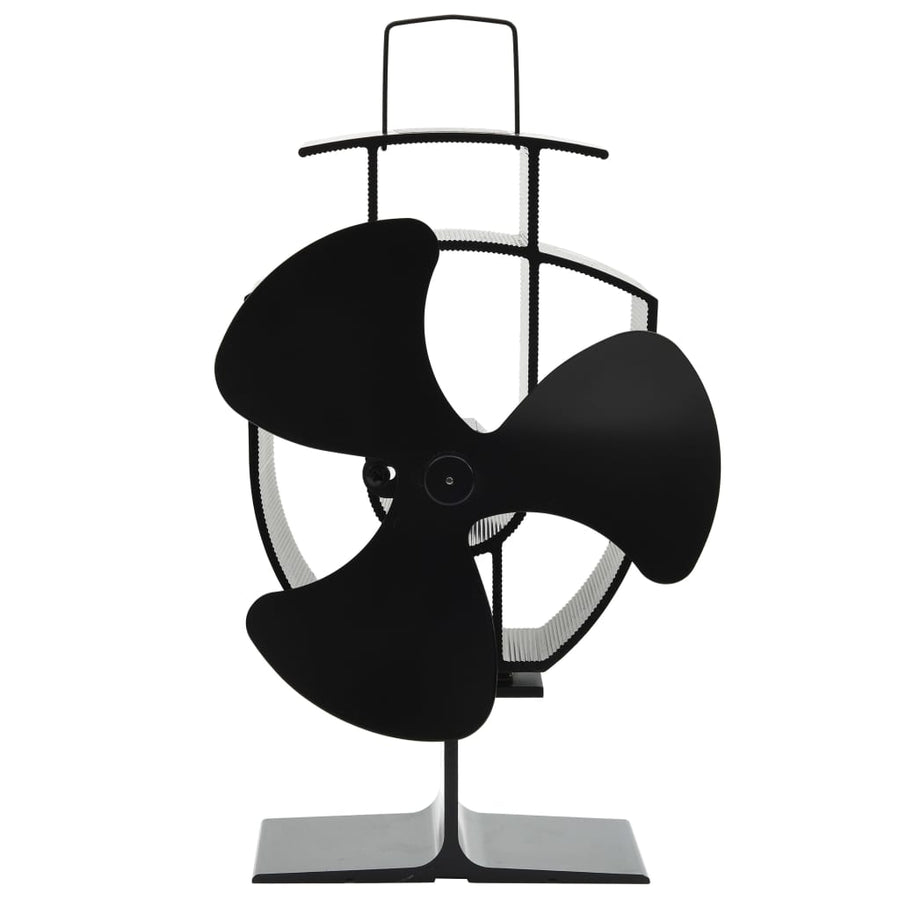 Kachelventilator Met 3 Vinnen Zwart 13.5 x 8,5 x 22,5 cm (3 vinnen)