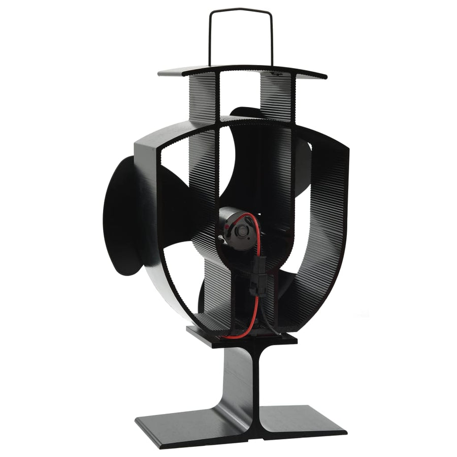 Kachelventilator Met 3 Vinnen Zwart 13.5 x 8,5 x 22,5 cm (3 vinnen)