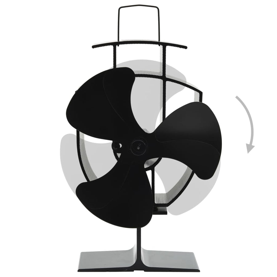 Kachelventilator Met 3 Vinnen Zwart 13.5 x 8,5 x 22,5 cm (3 vinnen)