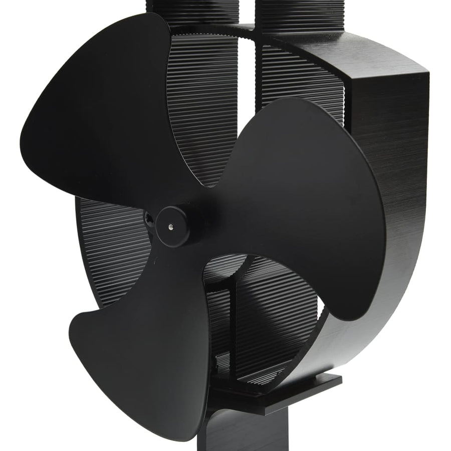 Kachelventilator Met 3 Vinnen Zwart 13.5 x 8,5 x 22,5 cm (3 vinnen)