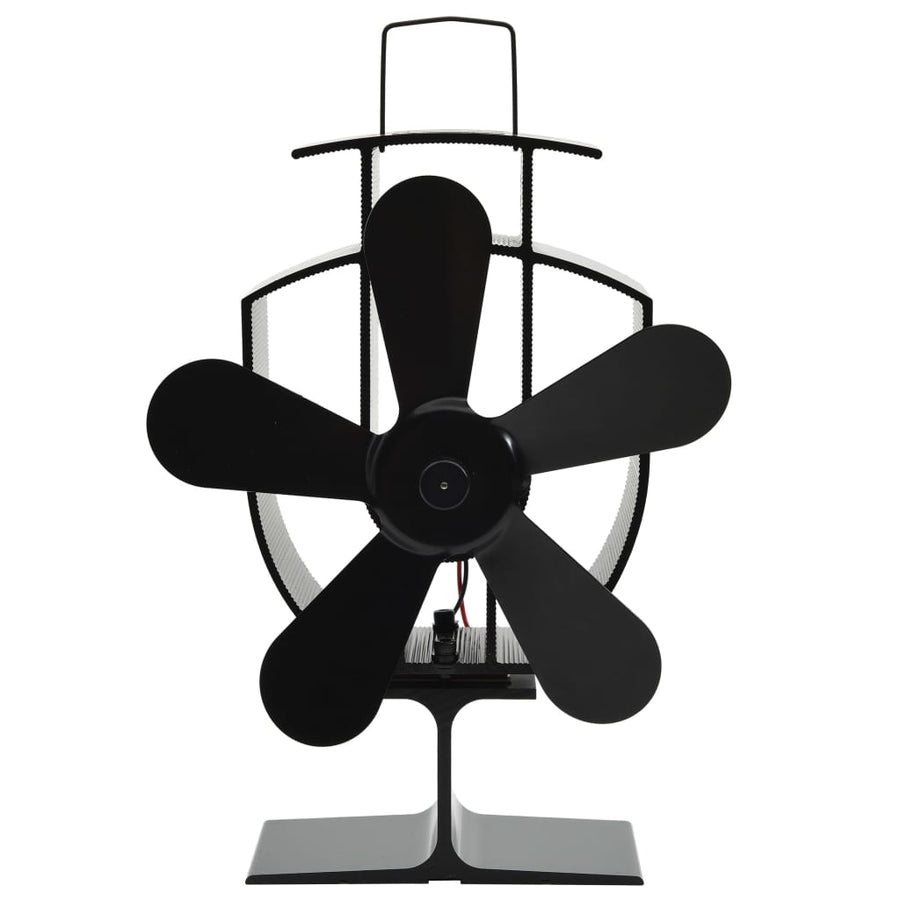 Kachelventilator Met 5 Vinnen Zwart 16,5 x 8 x 22,5 cm (5 vinnen)