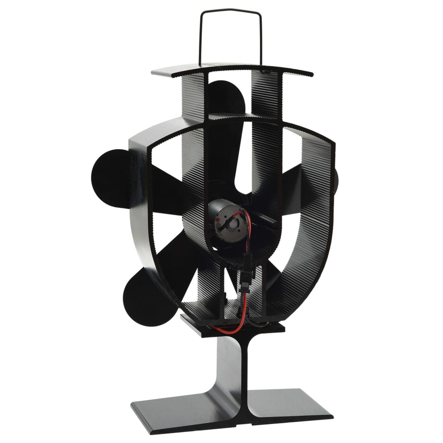 Kachelventilator Met 5 Vinnen Zwart 16,5 x 8 x 22,5 cm (5 vinnen)