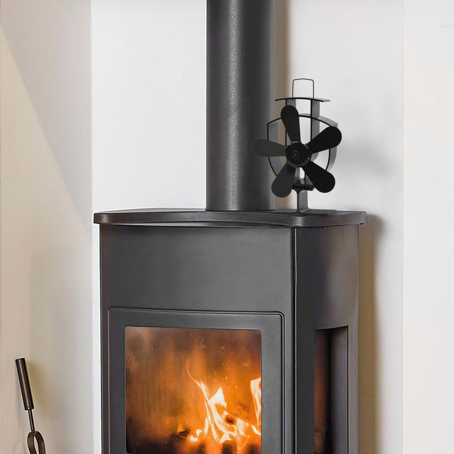 Kachelventilator Met 5 Vinnen Zwart 16,5 x 8 x 22,5 cm (5 vinnen)