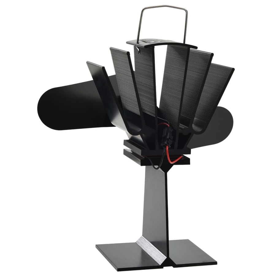 Kachelventilator Met 2 Vinnen Zwart 21 x 12,5 x 21,5 cm (2 vinnen)