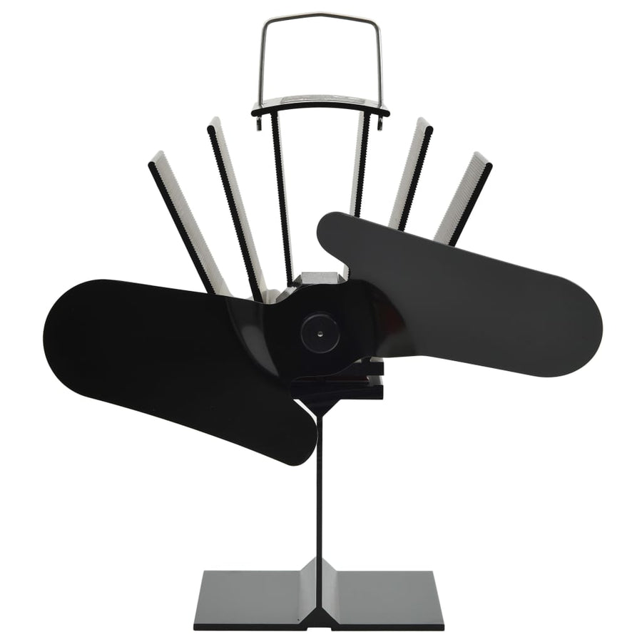 Kachelventilator Met 2 Vinnen Zwart 21 x 12,5 x 21,5 cm (2 vinnen)