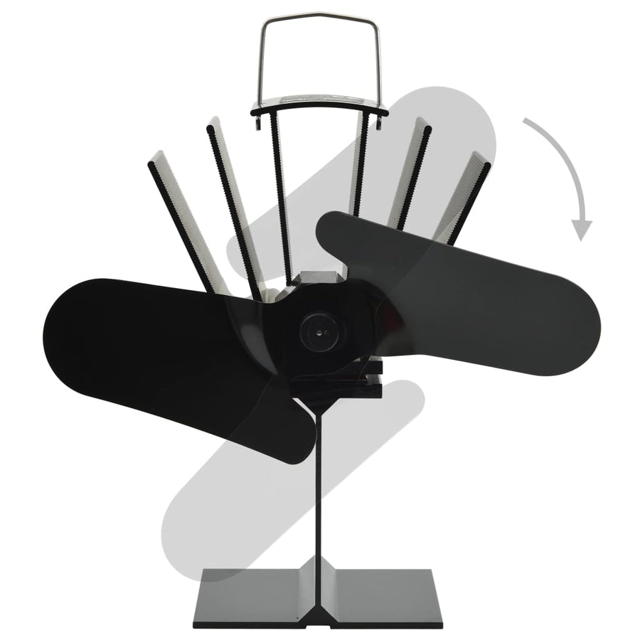 Kachelventilator Met 2 Vinnen Zwart 21 x 12,5 x 21,5 cm (2 vinnen)