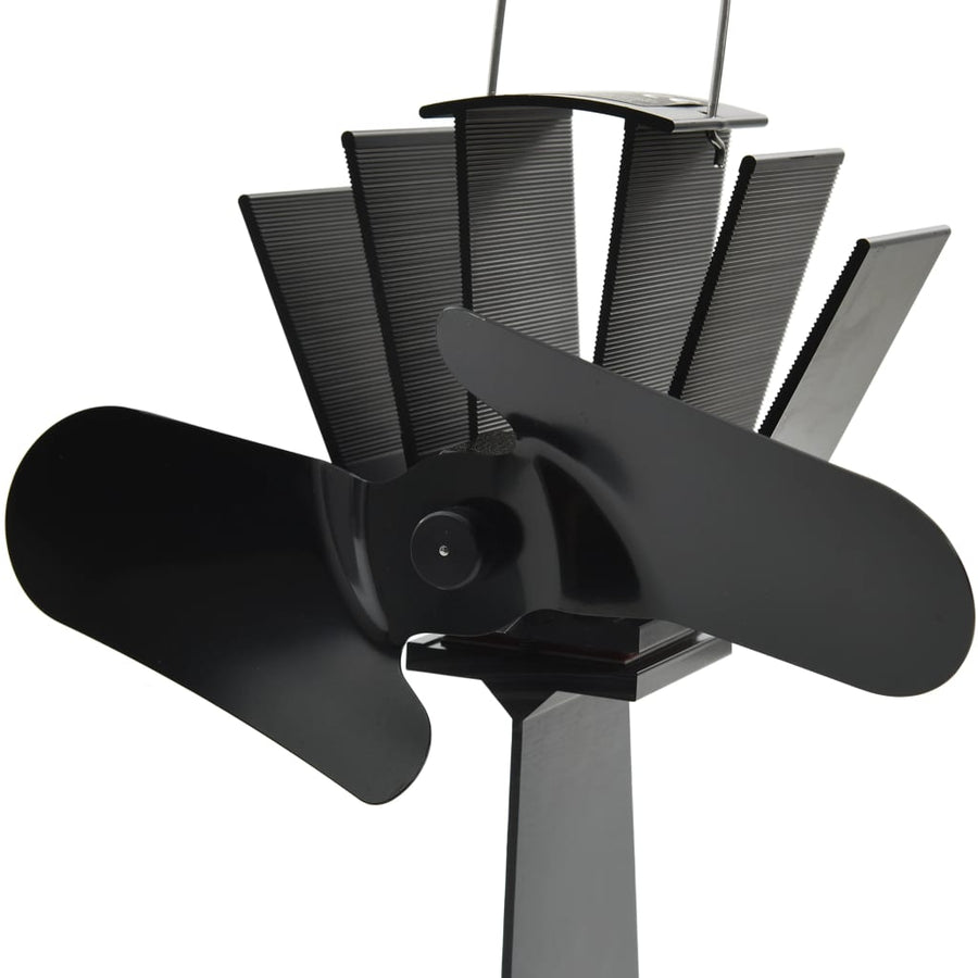 Kachelventilator Met 2 Vinnen Zwart 21 x 12,5 x 21,5 cm (2 vinnen)
