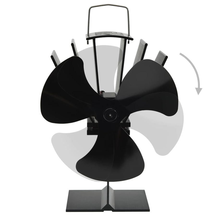 Kachelventilator Met 3 Vinnen Zwart 14,5 x 12 x 21,5 cm (3 vinnen)