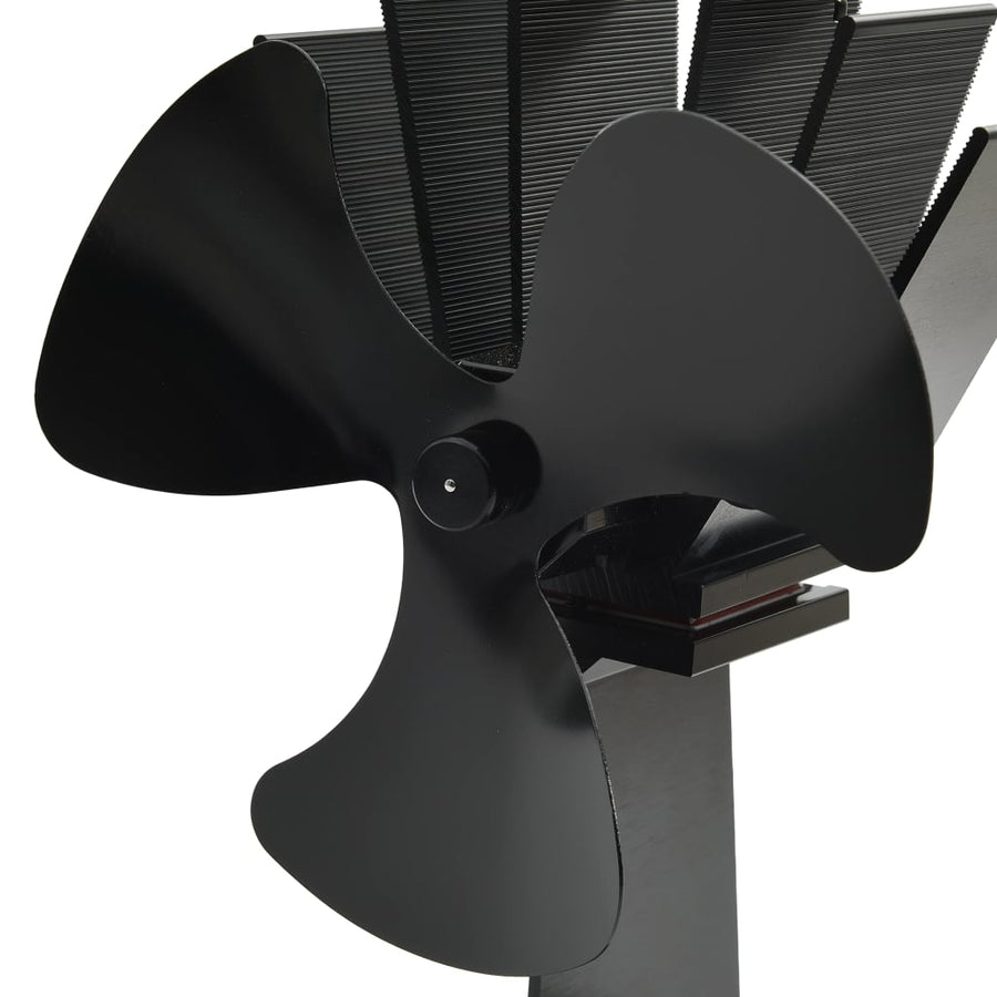 Kachelventilator Met 3 Vinnen Zwart 14,5 x 12 x 21,5 cm (3 vinnen)