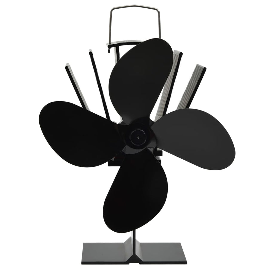 Kachelventilator Met 4 Vinnen Zwart 18 x 11,5 x 21,5 cm (4 vinnen)
