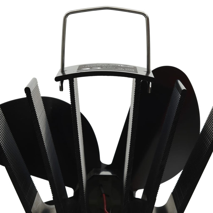 Kachelventilator Met 4 Vinnen Zwart 18 x 11,5 x 21,5 cm (4 vinnen)