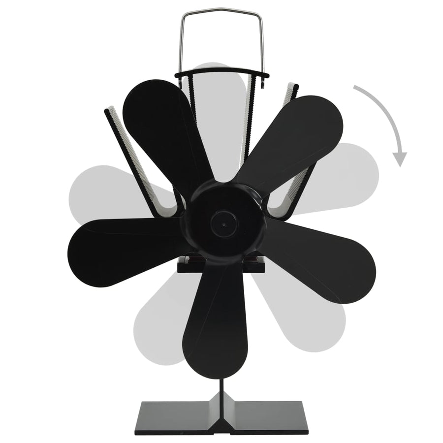 Kachelventilator Met 5 Vinnen Zwart 16 x 11 x 21,5 cm (5 vinnen)