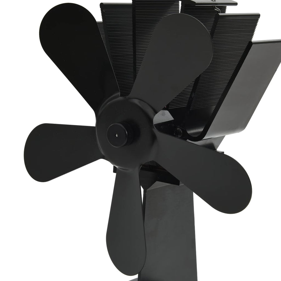 Kachelventilator Met 5 Vinnen Zwart 16 x 11 x 21,5 cm (5 vinnen)