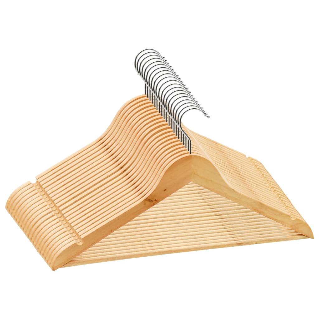 -Delige Kledinghangerset Anti-Slip Hardhout 20 Bruin
