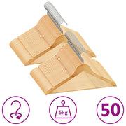 50-Piece Non-Slip Hardwood Clothes Hanger Set