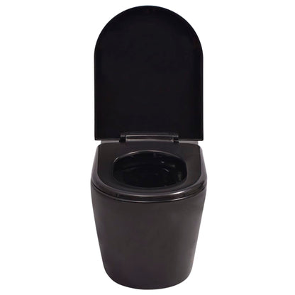 Hangend Toilet Met Verborgen Stortbak Keramiek Zwart