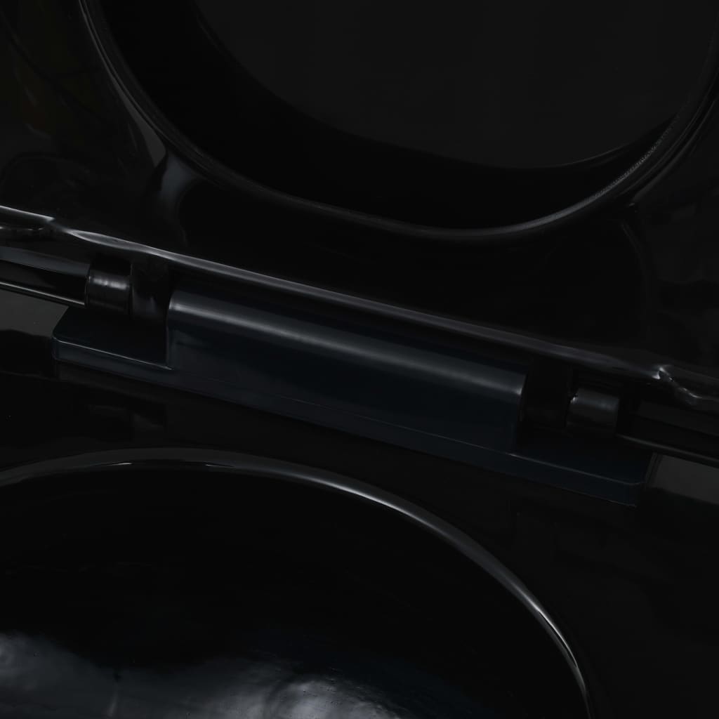 Hangend Toilet Met Verborgen Stortbak Keramiek Zwart