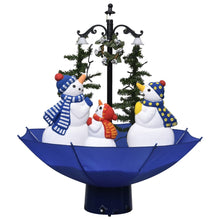 Kerstboom Sneeuwend Met Paraplubasis 75 Cm Pvc Blauw 75 x 60 cm