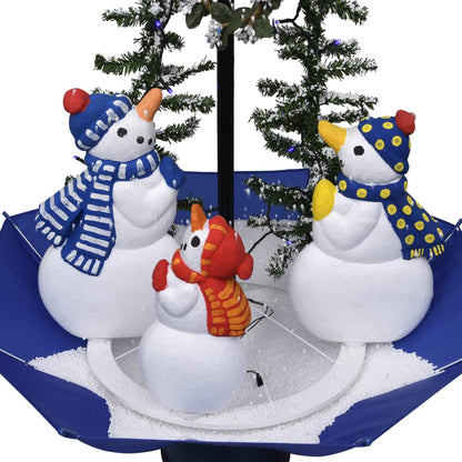 Kerstboom Sneeuwend Met Paraplubasis 75 Cm Pvc Blauw 75 x 60 cm