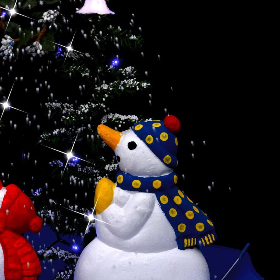 Kerstboom Sneeuwend Met Paraplubasis 75 Cm Pvc Blauw 75 x 60 cm
