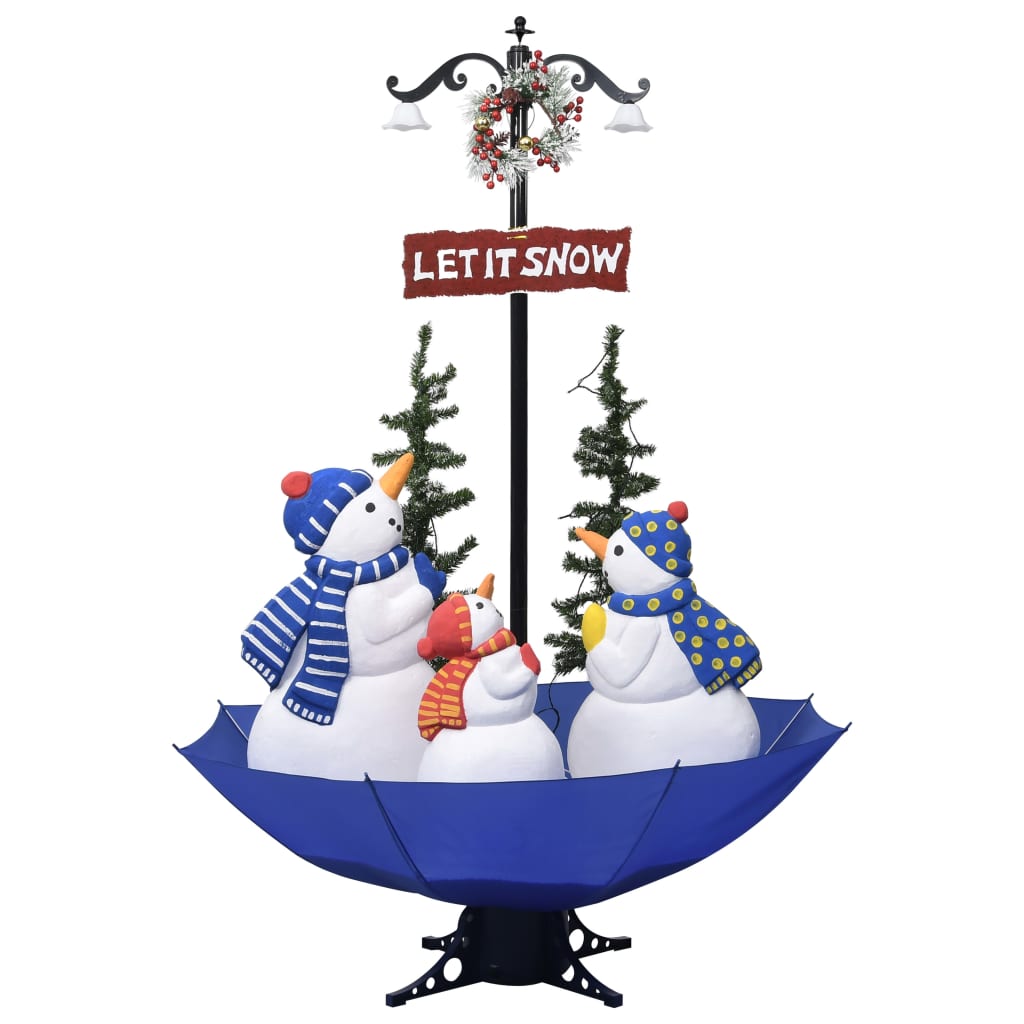 Kerstboom Sneeuwend Met Paraplubasis 70 Cm Pvc Blauw 170 x 105 cm