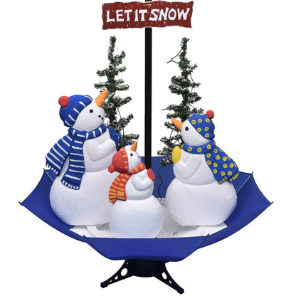 Kerstboom Sneeuwend Met Paraplubasis 70 Cm Pvc Blauw 170 x 105 cm